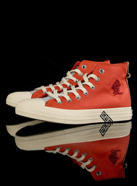 Chuck Taylor火影联名绯红高帮帆布鞋男女鞋板鞋A14838C A14836C