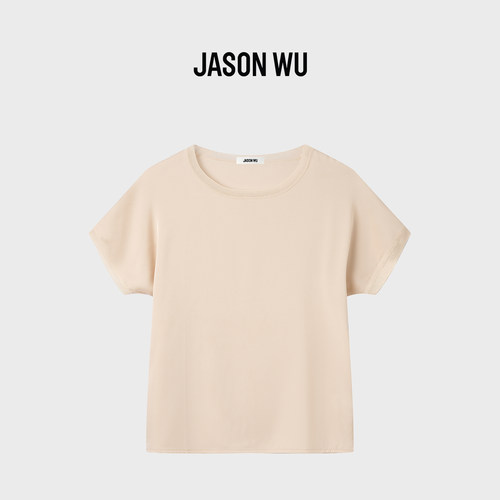 JASON WU-J系列桑蚕丝轻薄透气短袖T恤上衣