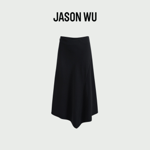 春夏新款 A型不对称百搭鱼尾摆休闲通勤百搭裙子半身裙 JASON