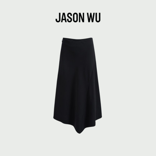 JASON WU 春夏新款A型不对称百搭鱼尾摆休闲通勤百搭裙子半身裙