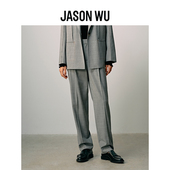WU春夏新款 JASON 直筒显瘦气质通勤裤 子长裤 女 西裤 绵羊毛