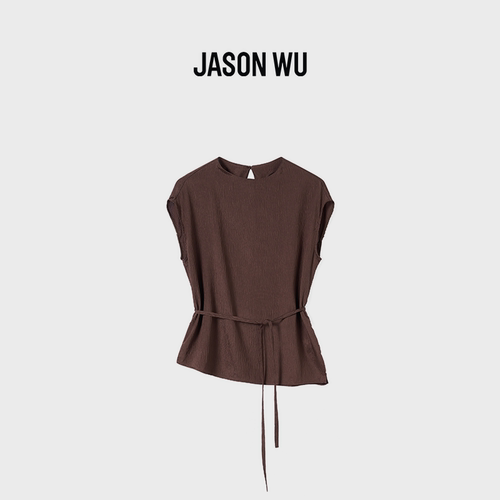 JASON WU-J系列桑蚕丝禅意素雅重工无袖背心