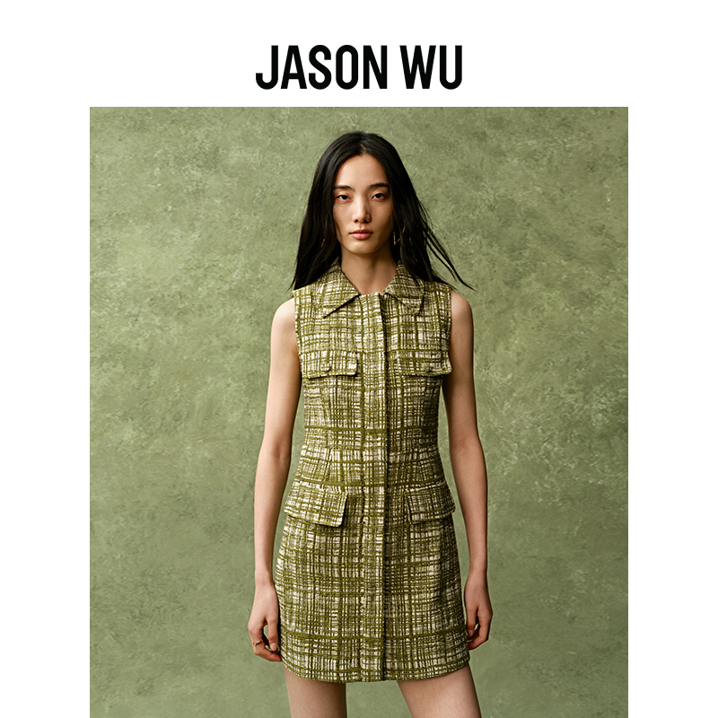 马甲式粗花呢jasonwu