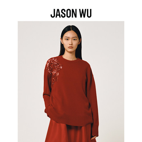 刺绣毛织Jasonwu套头