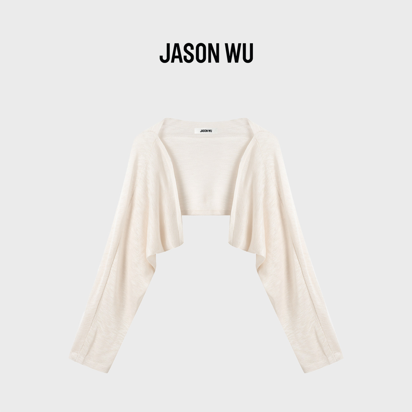 JASON WU-J系列基础百搭宽松显瘦蝙蝠袖长袖针织罩衫上衣外套女夏