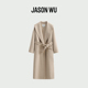 JASON 双面呢简约气质浴袍领大衣 秋冬新款 山羊绒