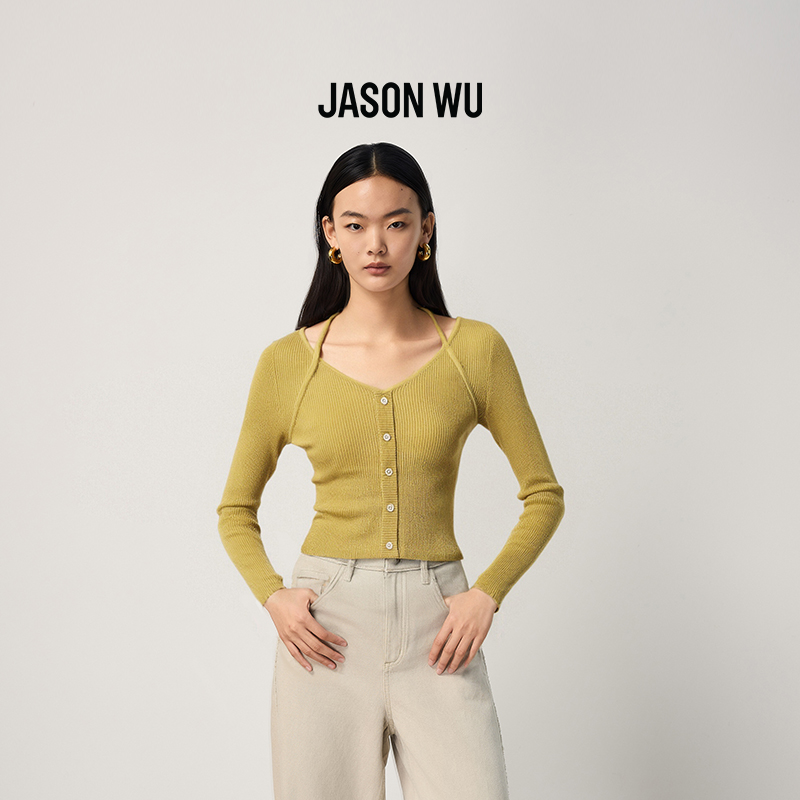 jasonwu绵羊毛套头V领