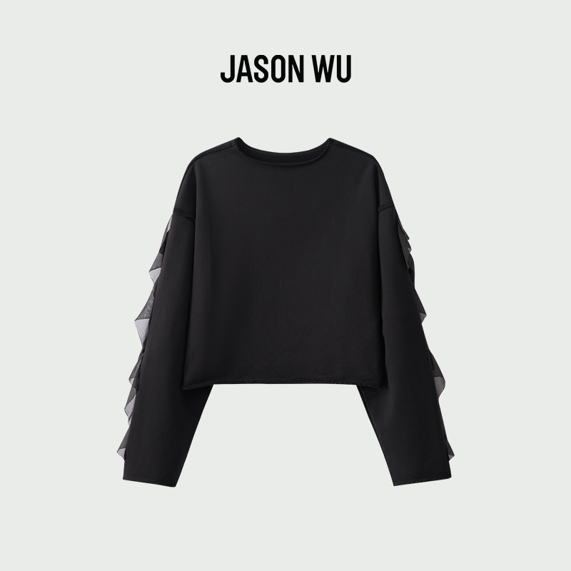 荷叶边长袖卫衣jasonwu