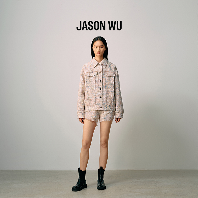 通勤jasonwu短裤毛边