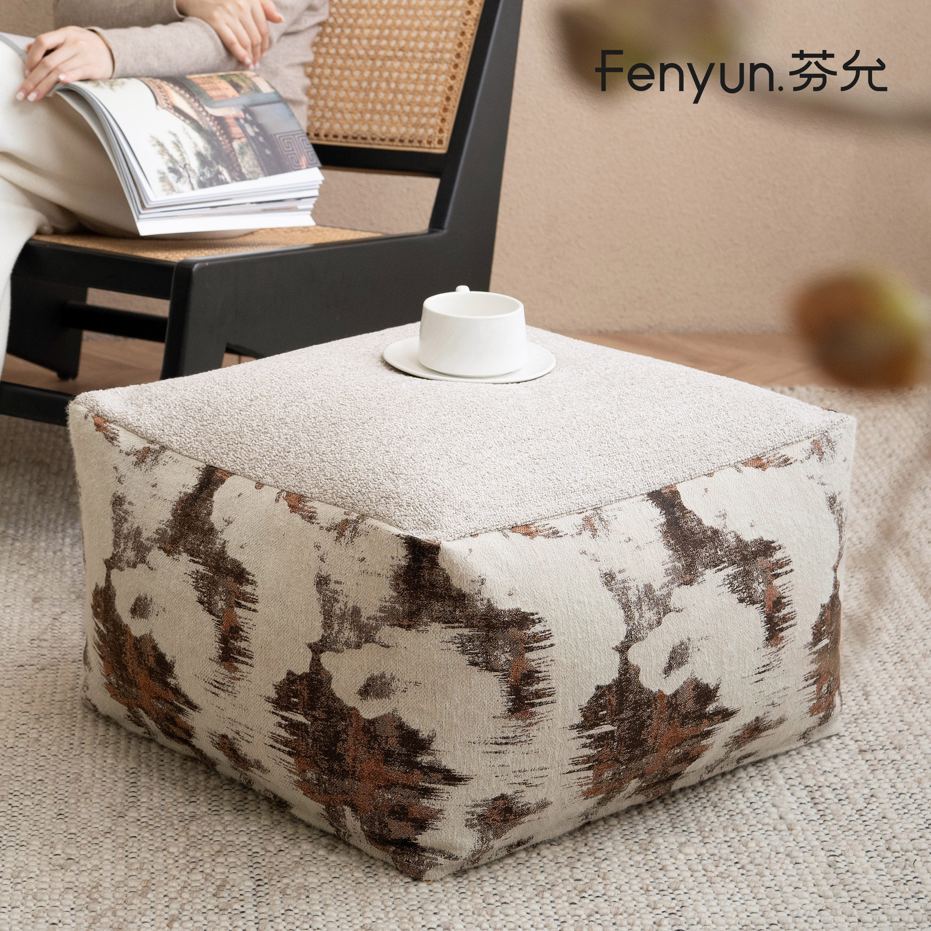 【清仓特价】芬允森系灰粉色坐垫地上看书蒲团民宿客厅懒人坐墩,居家布艺,蒲团,淘宝优惠券,粉丝福利购,淘宝优惠卷