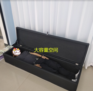 长条沙发凳装实体娃娃女友带锁收纳箱储物凳娃娃收藏箱子柜子收纳