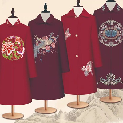 女老人寿终衣服高档全套针织刺绣送老衣寿服年轻中老年款殡葬用品
