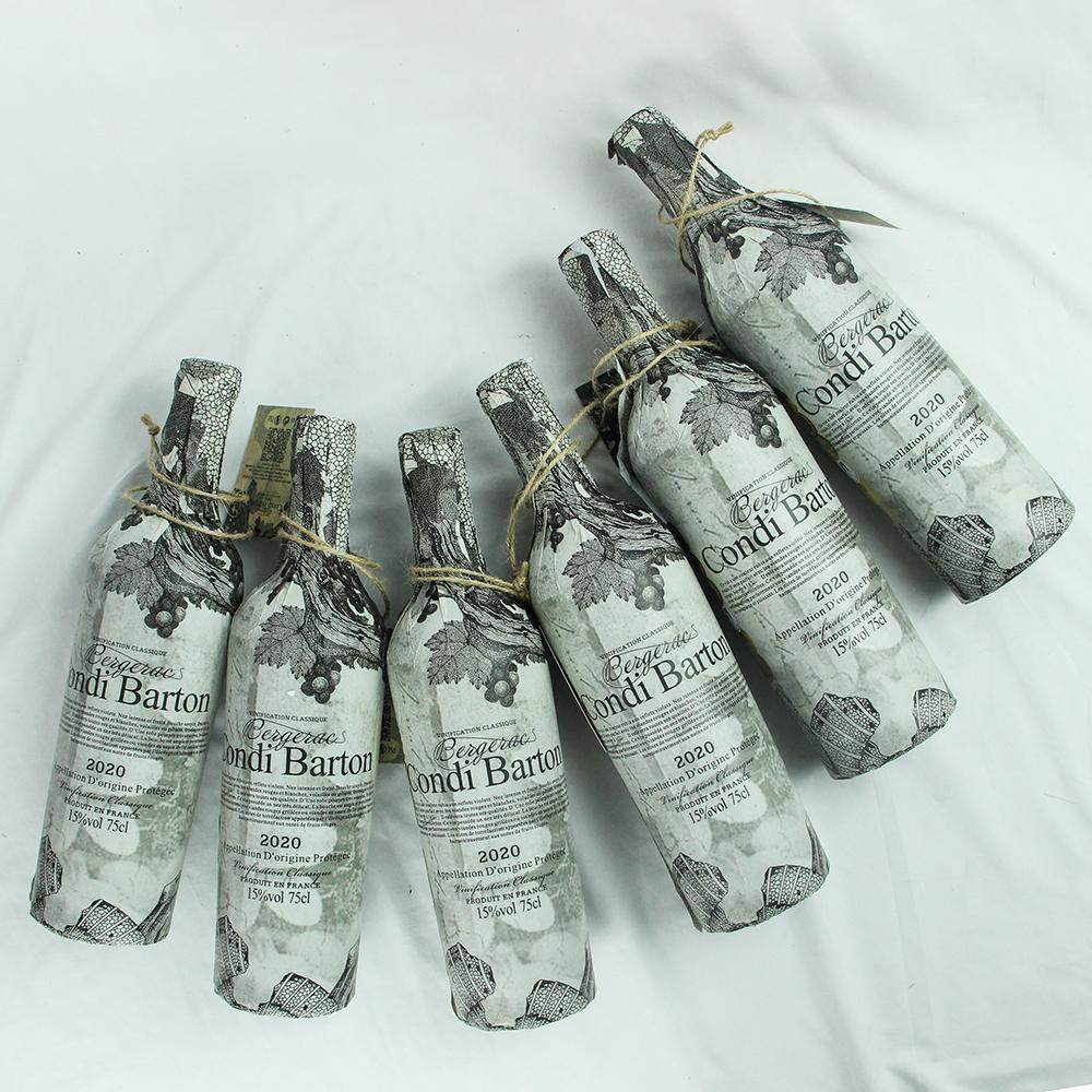 法国进口康蒂巴顿家族老藤干红葡萄酒礼盒装红酒750ml*6