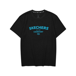 Skechers斯凱奇短袖 上衣L224U043 2024男女速干運(yùn)動(dòng)T恤美式 情侶款