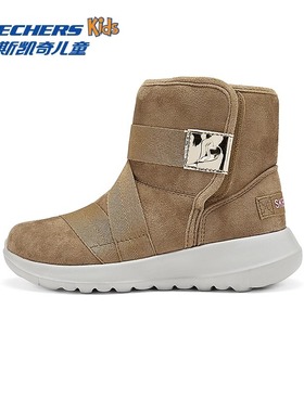Skechers斯凯奇秋冬新款女童厚底耐磨雪地靴时尚高帮休闲鞋88321L