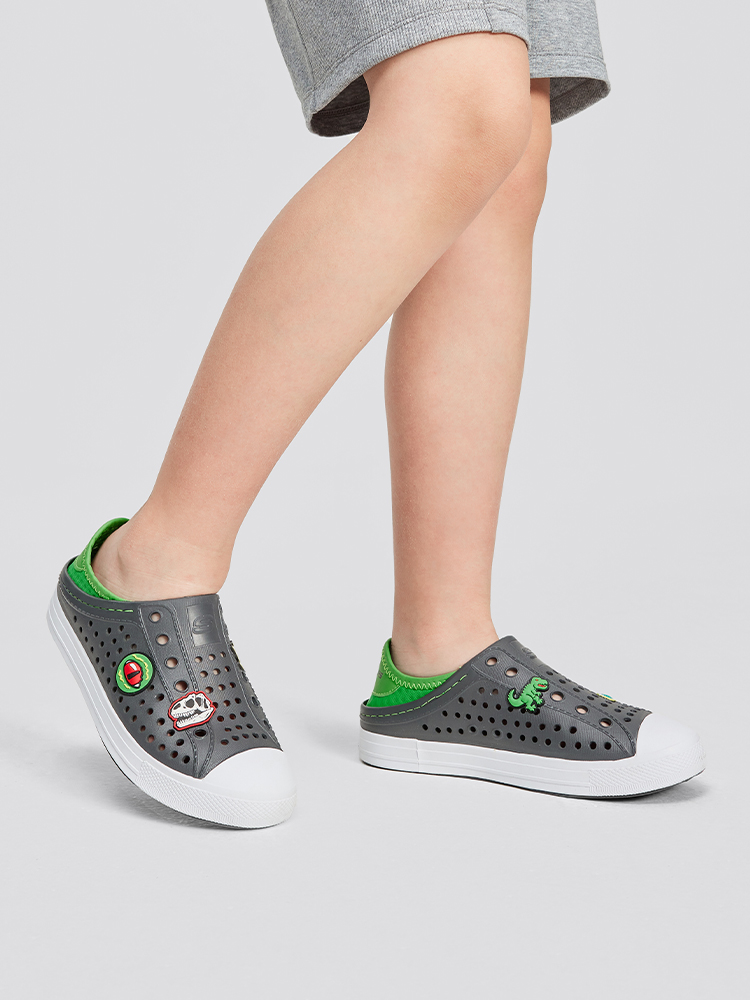 Skechers斯凯奇男童鞋夏季新轻便一脚蹬休闲洞洞包头凉鞋406810L