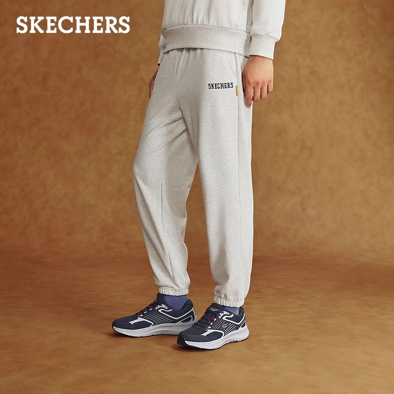 斯凯奇新款男子简约休闲针织长裤