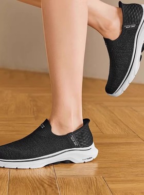 Skechers斯凯奇女鞋秋冬闪穿一脚蹬耐磨防滑抓地休闲健步鞋125219