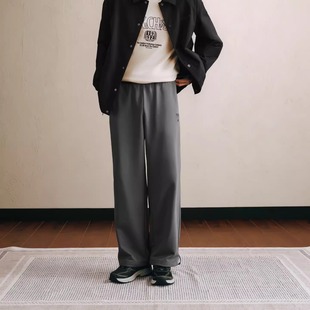 L325M035 透气运动休闲长裤 Skechers斯凯奇男士 秋冬复古直筒阔腿裤