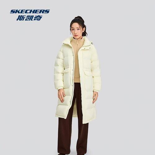 斯凯奇女士防泼水保暖羽绒外套