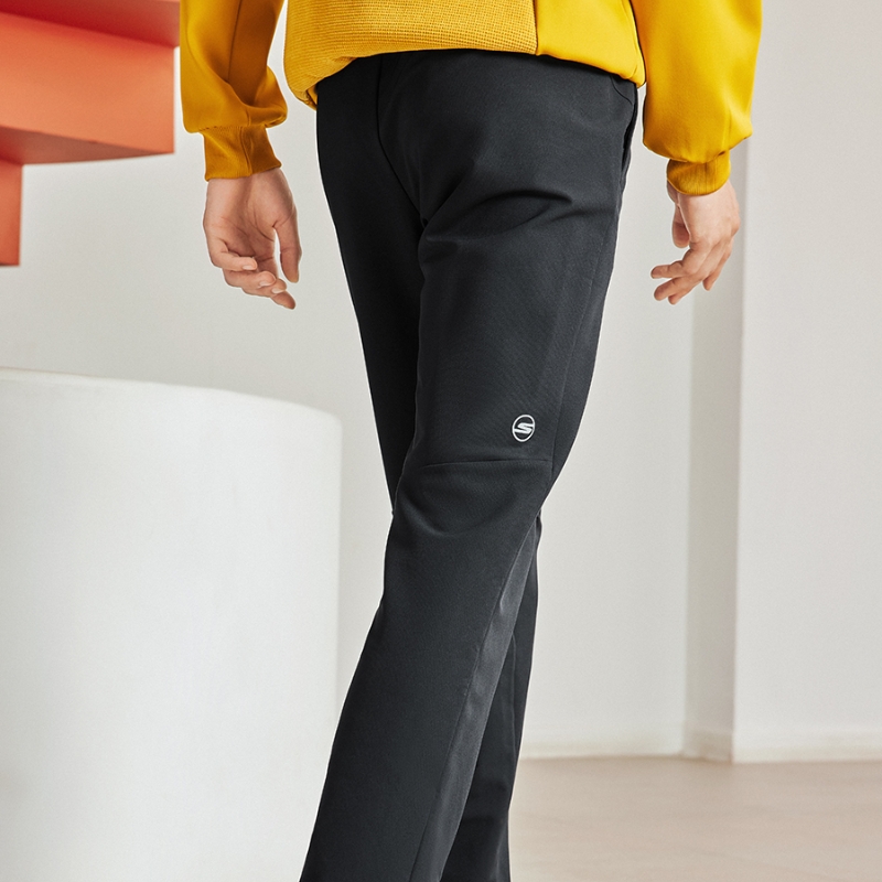 斯凯奇秋冬男女抓绒保暖梭织长裤