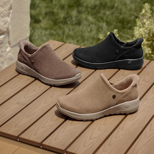 144810 加绒厚实缓震低帮休闲鞋 Skechers斯凯奇女鞋 秋冬闪穿健步鞋