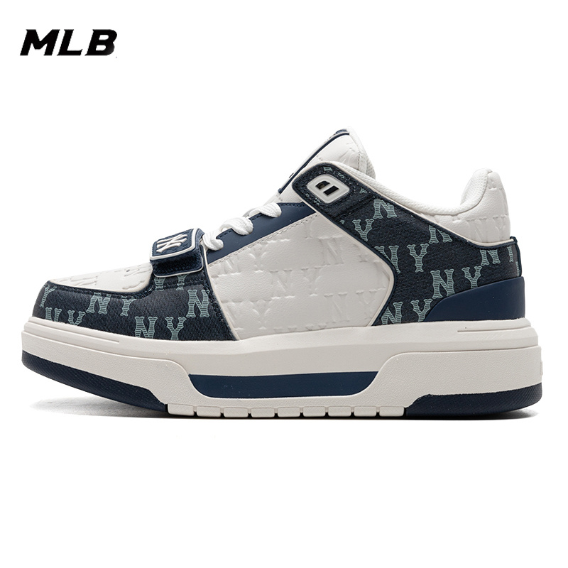 MLB秋冬新款厚底板鞋男女同款运动休闲学长鞋3ASXCMM4N