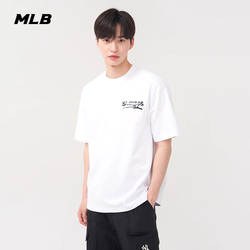 MLB男女同款纯棉圆领短袖T恤