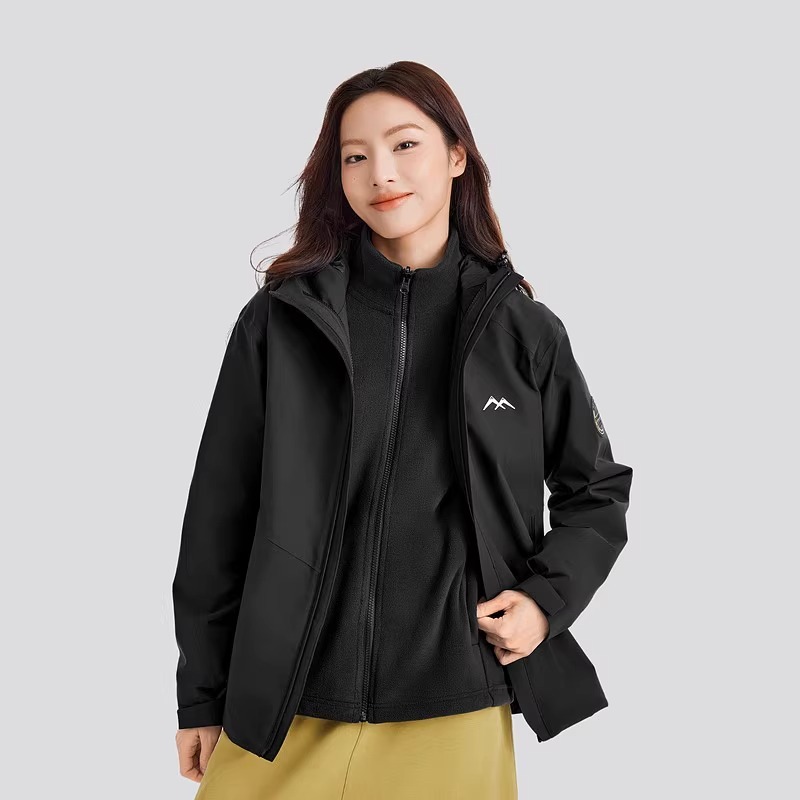 斯凯奇男女秋冬款三合一冲锋衣