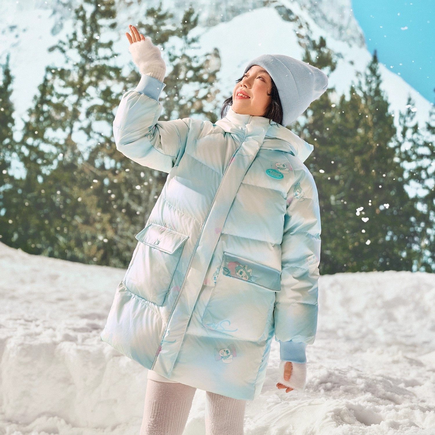 Skechers女童秋冬梭织休闲羽绒服