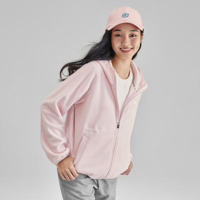 斯凯奇女子加绒保暖摇粒绒外套
