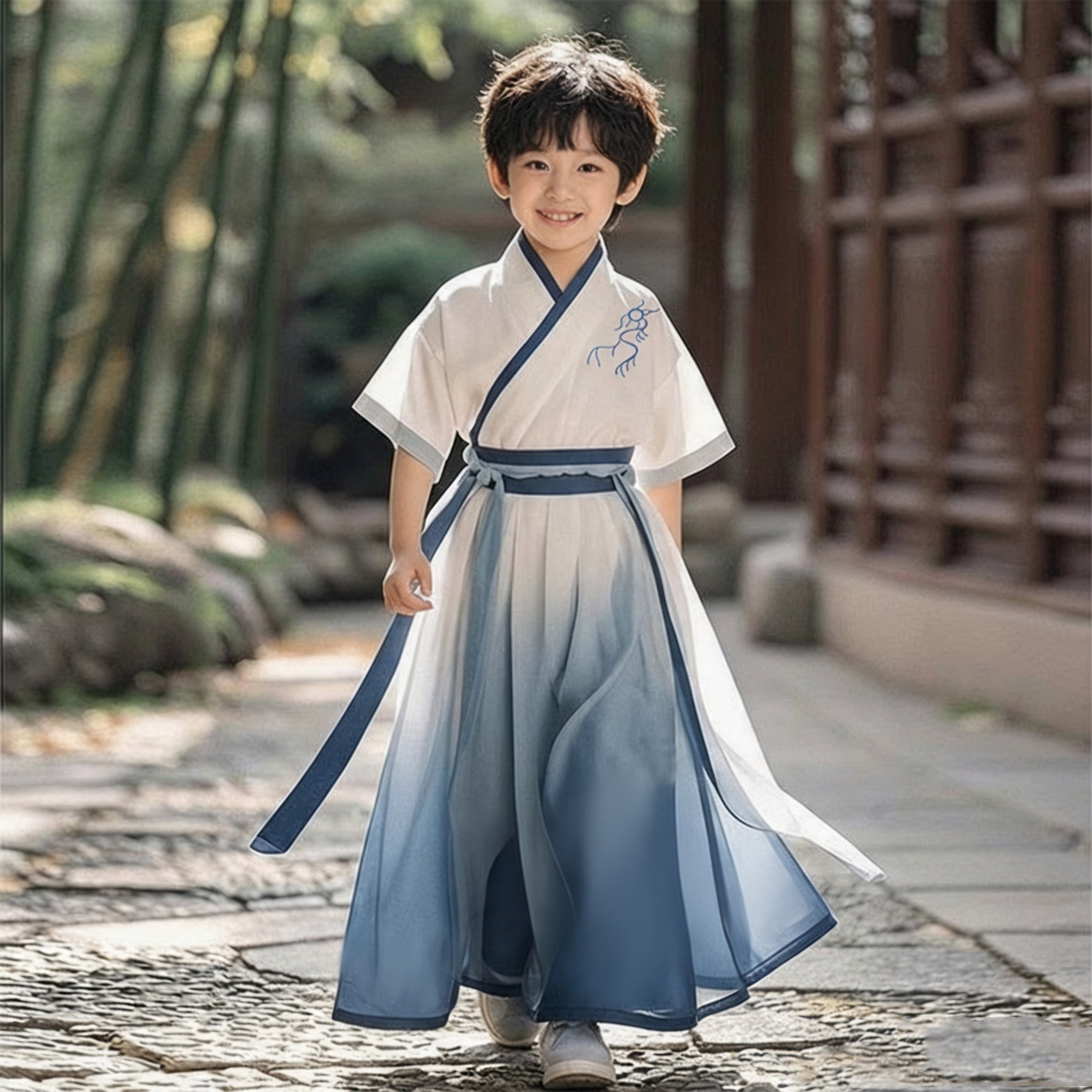 男童夏季汉服新款儿童古风唐装图片
