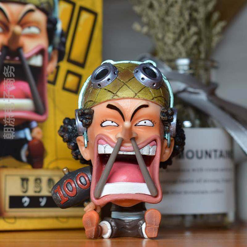 海贼王手办路飞艾斯萨博山治索隆童年三兄弟生日礼物车载蛋糕摆件