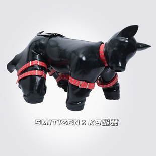 Smitizen亮面硅胶狗头无人机K9跪装 连体衣全包仿乳胶衣latex