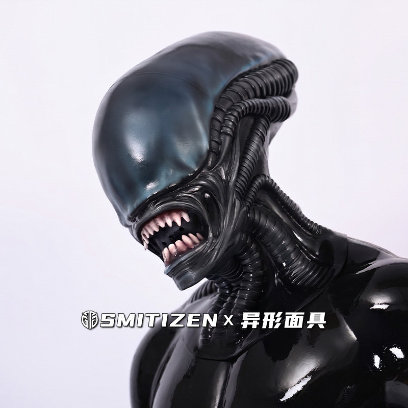 SMITIZEN异形硅胶面具黑色科幻风COS道具影视同人
