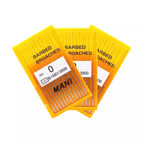 牙科材料进口马尼带柄拔髓针 玛尼棉花针 洗髓针根管锉6支/板包邮