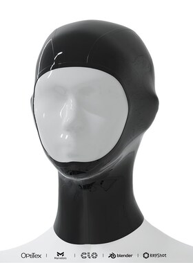 黑色桃 AA011 定制乳胶头A套  圆脸 脸窗 全包乳胶头套