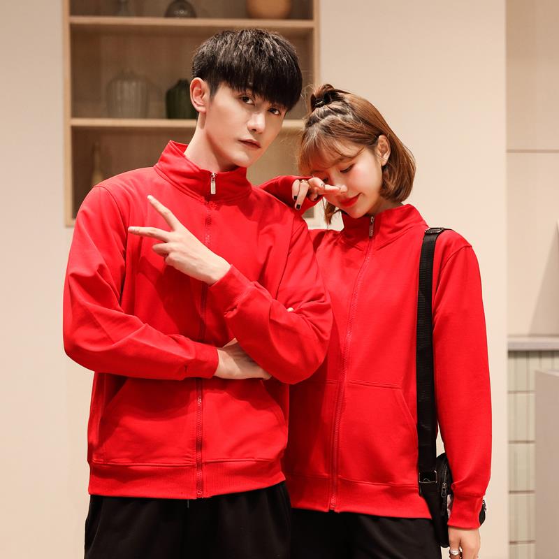 IAR立G领卫衣定制印LOO字加绒款班服同学聚工作服广告文化衫薄秋