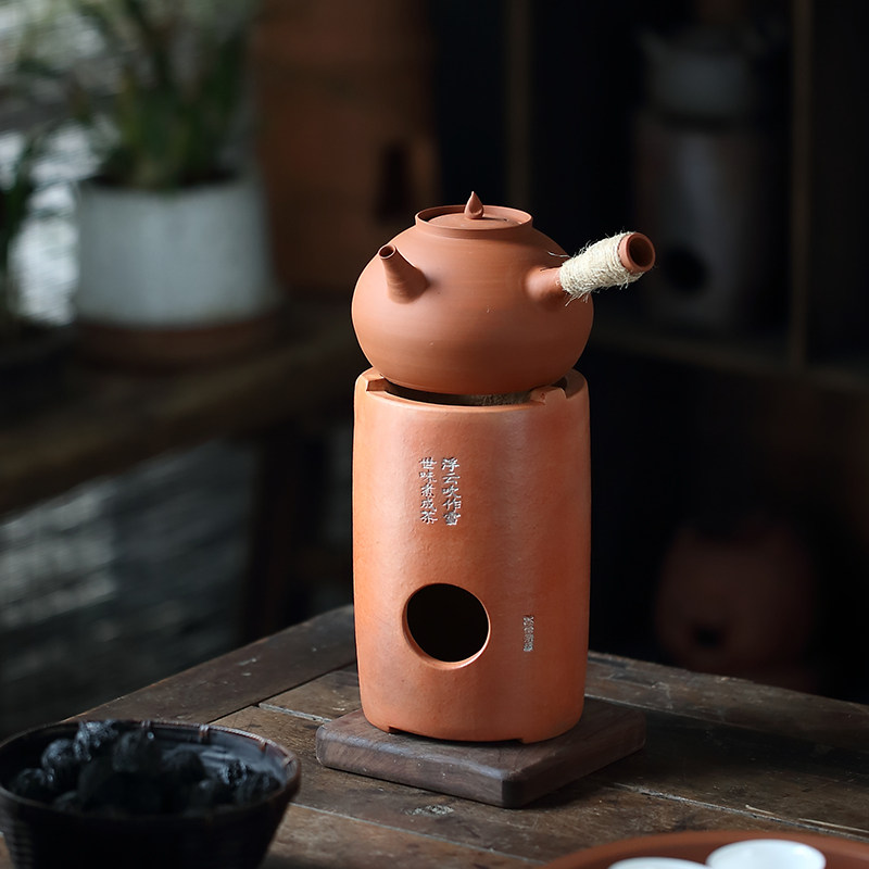 闽西副榜炉童文宋红泥小高炉围炉煮茶潮州茶炉砂铫功夫炭炉小火炉