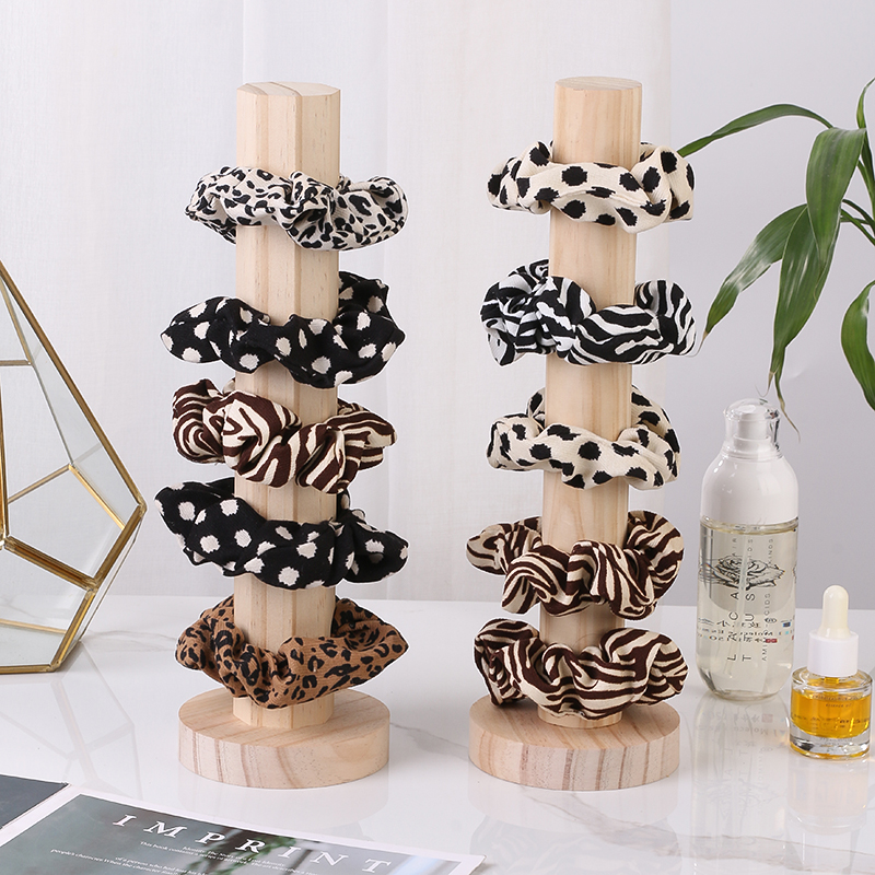 大肠发圈实木展示架儿童头箍头绳首饰胶带O收纳架桌面直立大容量