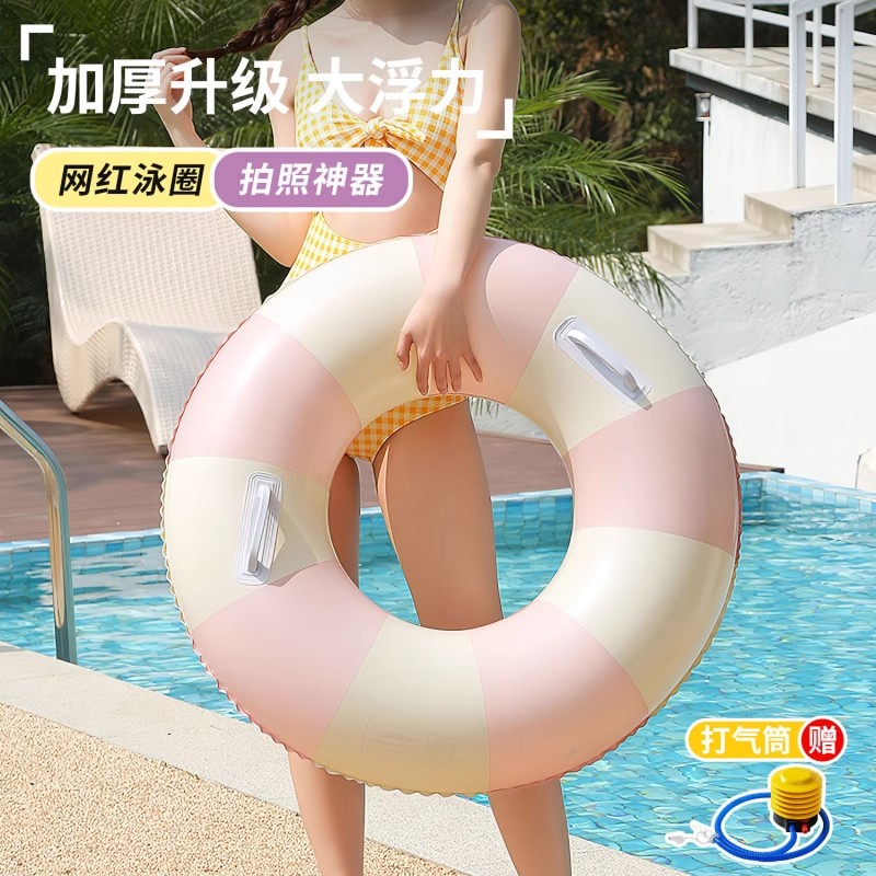 游泳圈成人加大加厚男女救生圈儿童夏充气腋M下圈大人便携装备气