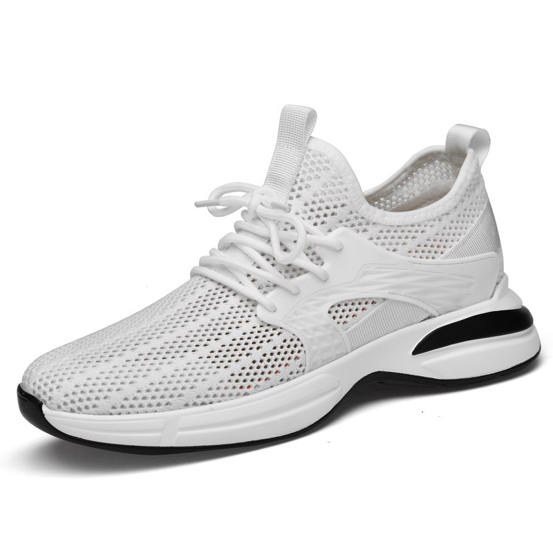 夏季增高鞋男10jcm透气镂空休闲鞋轻便内增高男鞋8cm6cm网面运动