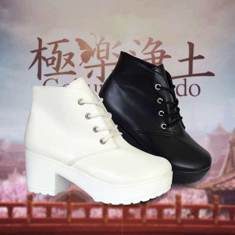 动漫cos百搭学生jk制服鞋极乐净土打歌蝶步舞鞋松糕底皮鞋短靴子