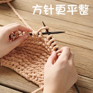 黑檀方针直针毛衣针编织工具手工打围巾毛衣的棒针循环毛线签直针