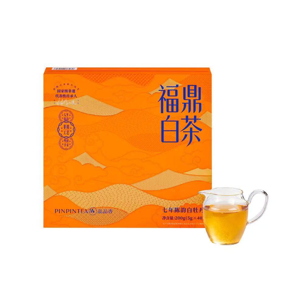 山姆代购 七年陈韵白牡丹200g 品品香 40小包明前鲜白茶叶 礼盒