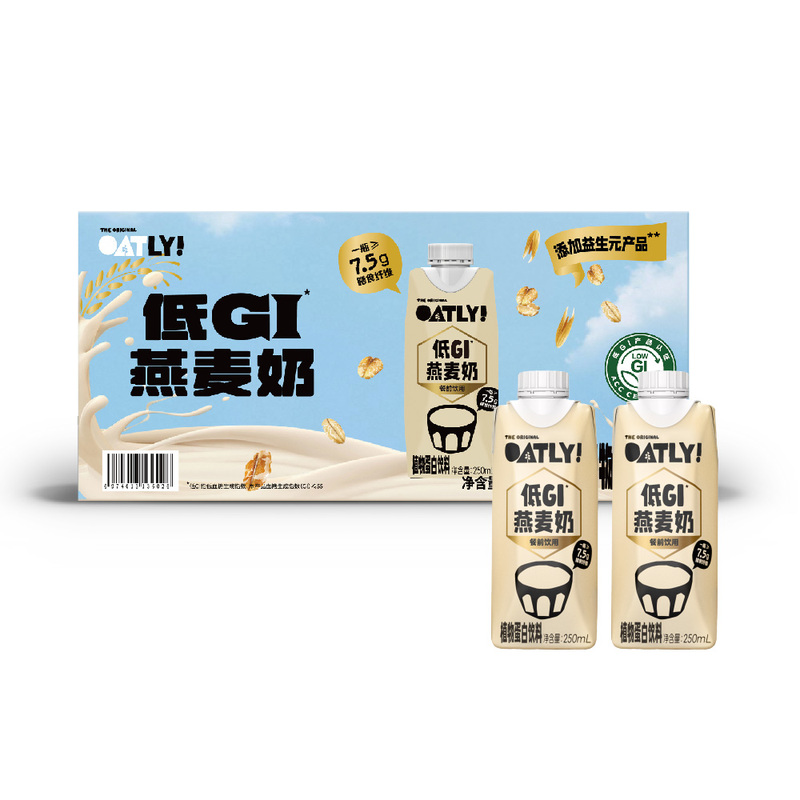 山姆超市代购 Oatly 低GI燕麦奶250ml 膳食益生元0脂植物蛋白饮料