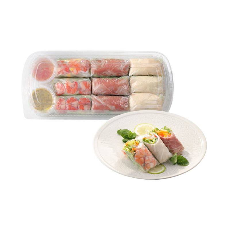 山姆代购 MM越南风味春卷 一盒9个 鲜蔬整切鸡胸肉牛肉虾仁春卷