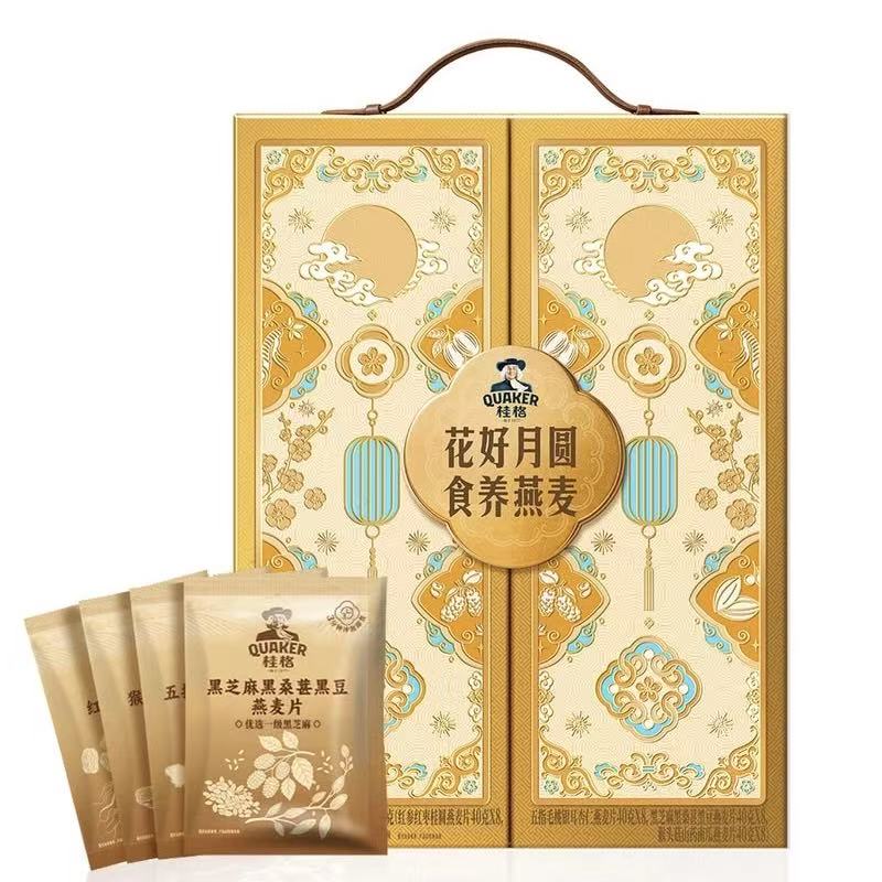 山姆代购 桂格 花好月圆食养燕麦礼盒1.28kg 酸甜软糯即食麦片