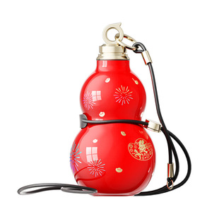 山姆代购 葫芦不锈钢保温杯450ml 春节喜庆格米316L可拎可背杯子