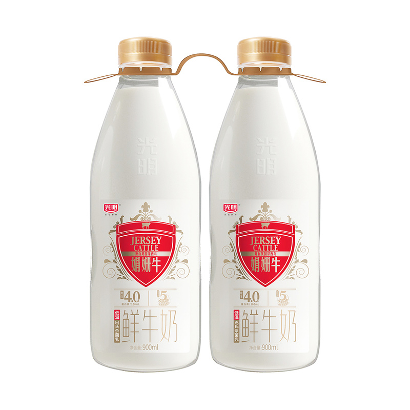 山姆会员超市代购 光明娟姗鲜牛奶 900ml*2 巴氏杀菌乳营养生牛乳